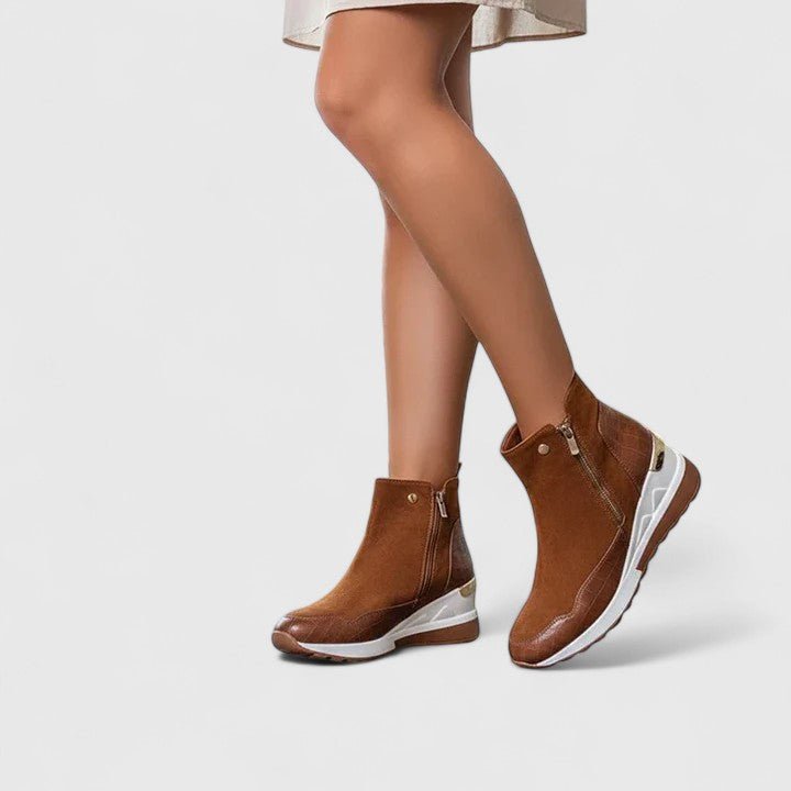 Emma | Bequeme und stilvolle orthopädische Keilabsatz-Stiefeletten