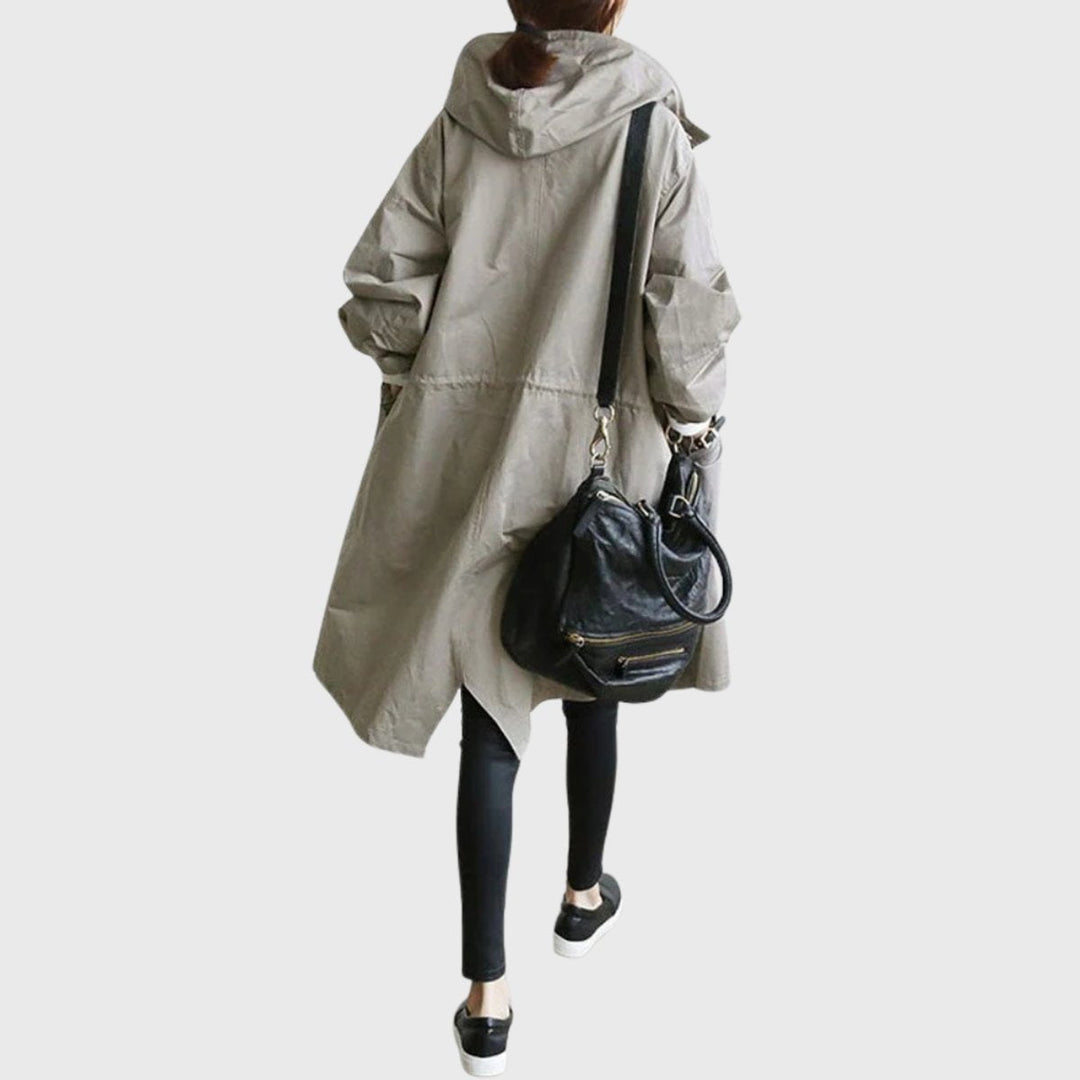 Beatrice | Stylish and Water Resistant Long Hooded Trench Coat