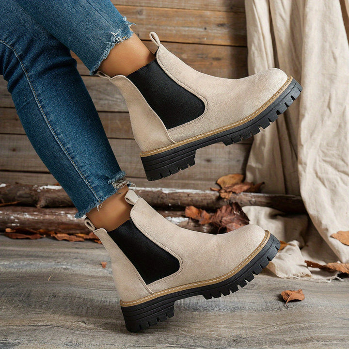 Olivia | Klassische Chelsea-Plateau-Stiefeletten