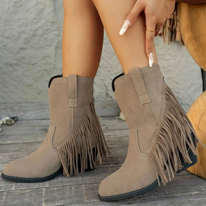 Grace | Stivali da cowboy western chic con frange