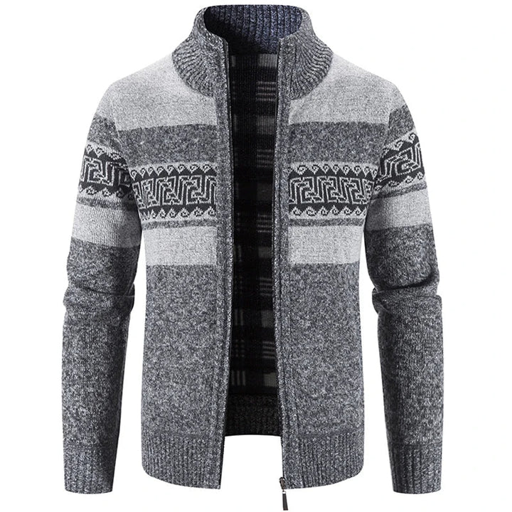 Lucas | Stylish Stand Collar Knit Sweater Jacket