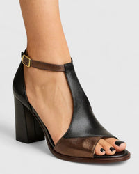 Nadine | Scarpe moderne e comode con tacco largo e cinturino a T elasticizzato