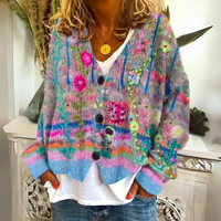 Maya | Maglione lavorato a maglia colorato e artistico in stile bohémien