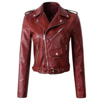 Olivia | Comfortable And Stylish Cropped Leather Jacket