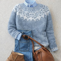 Emily | Eleganter und kuscheliger Fair-Isle-Strickpullover im nordischen Stil