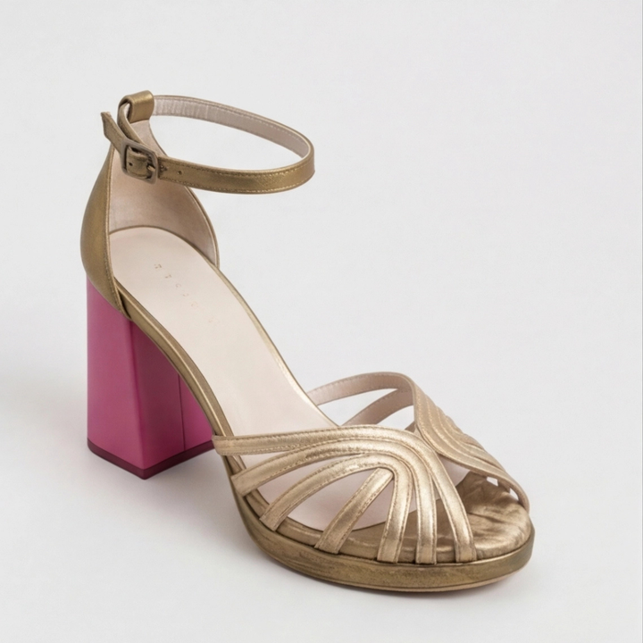 Megan | Block Heel Sandals – Stylish Woven Design for Women