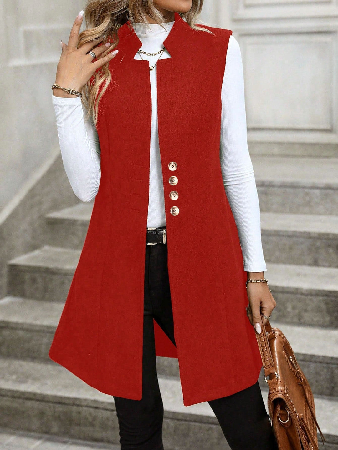 Elena | Chic And Sophisticated Tailored Button Vest