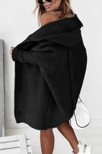 Grace | Warmer und bequemer Oversize-Strick-Cardigan mit Kapuze