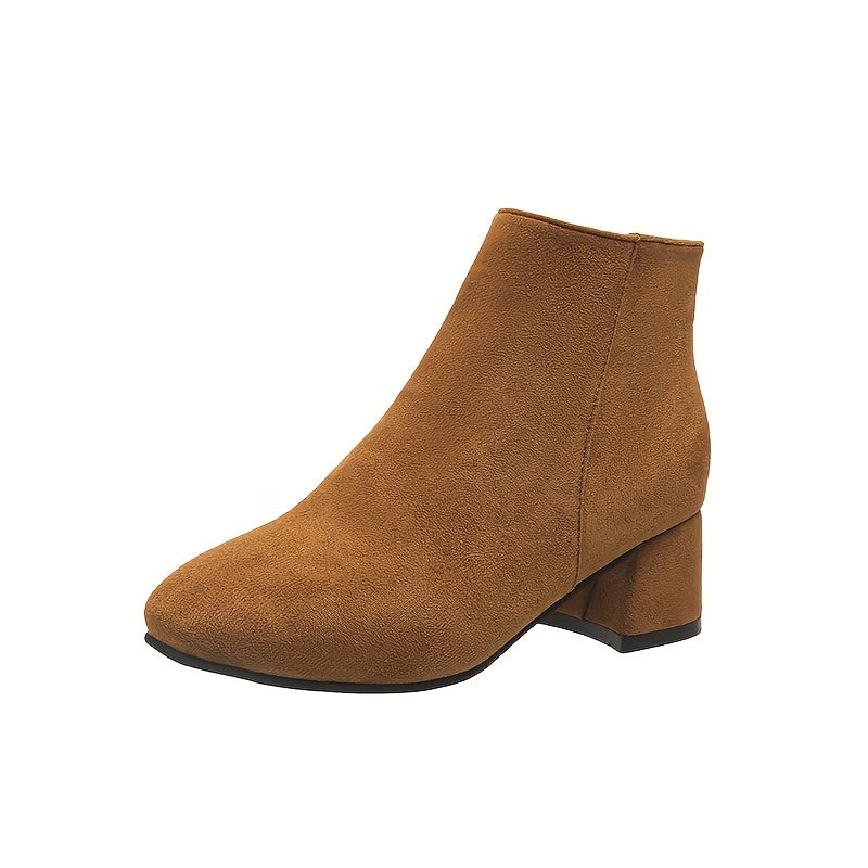 Daniela | Moderne Chelsea-Stiefelette in Wildlederoptik