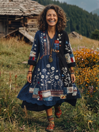 Olivia | Modernes und bequemes besticktes Midikleid
