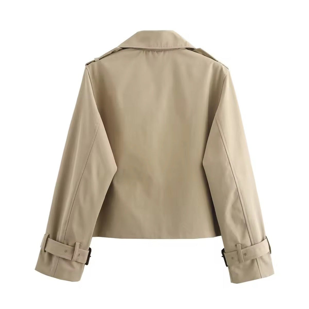 Sophie | Modern And Cropped Double Breasted Trench Coat