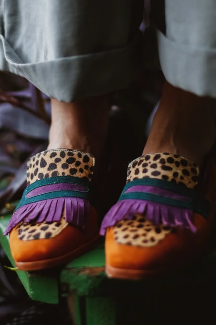 Madison | Mocassins audacieux et tendance à franges et imprimé animal