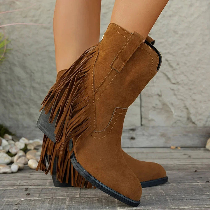 Grace | Stivali da cowboy western chic con frange