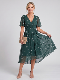 Isabella | Romantisches und bequemes Midikleid mit Volantärmeln