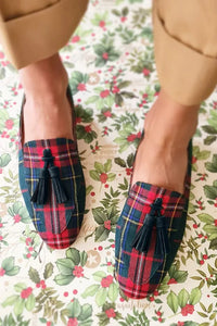 Sarah | Mocassins raffinés et originaux à franges et motif tartan