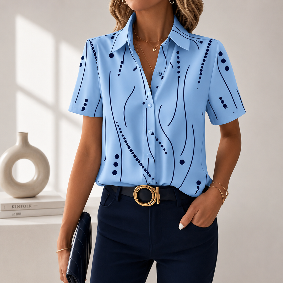 Beatrix | Abstract Print Blouse – Effortless Style for Women