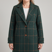 Christina | Stylish and Comfortable Checkered Trench Coat