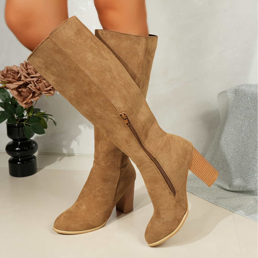 Isabella | Bequeme Western-Cowboystiefel mit weiter Wade bis zum Knie