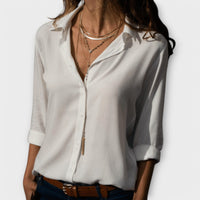 Martina | Stilvolle und bequeme Damenbluse mit Knopfleiste