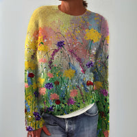 Jessica | Pull tricoté confortable et féminin à motif floral
