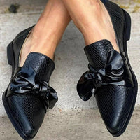 Camille | Mocassins chics et confortables ornés d'un nœud brillant