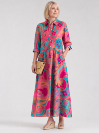 Layla | Abito midi stampato, elegante e comodo