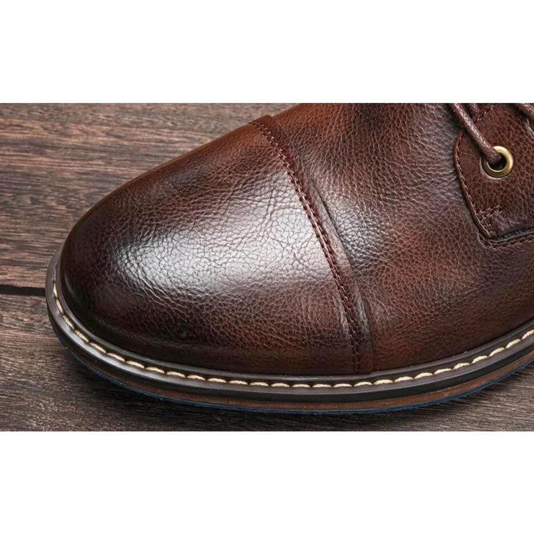 Felix | Bottines orthopédiques raffinées et confortables en cuir pour hommes, style Oxford