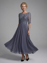 Stella | Elegantes und raffiniertes Spitzen-Midikleid