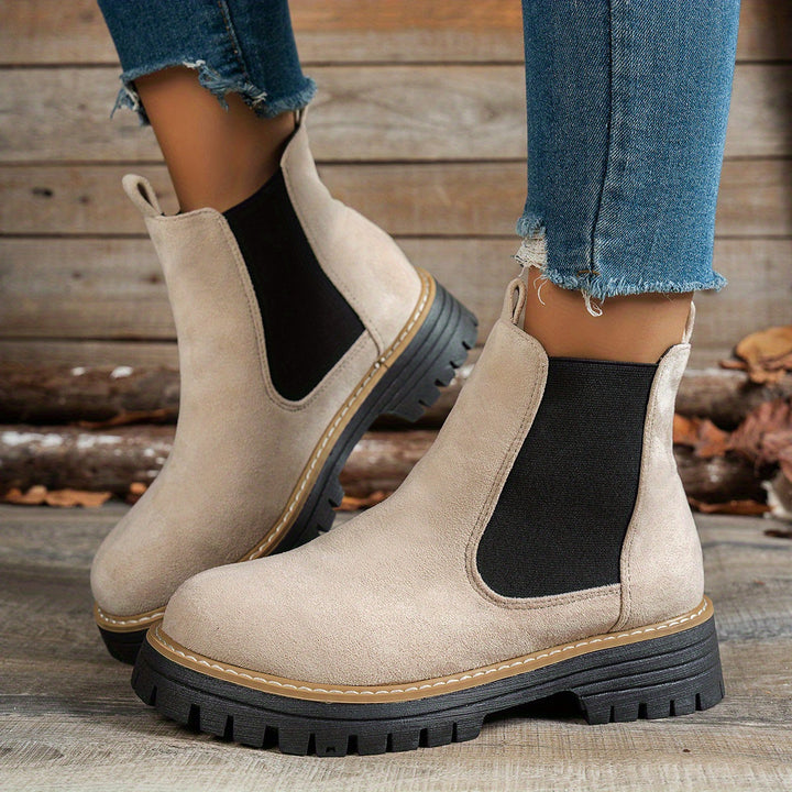 Olivia | Klassische Chelsea-Plateau-Stiefeletten