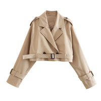 Sophia | Eleganter und vielseitiger taillierter kurzer Trenchcoat