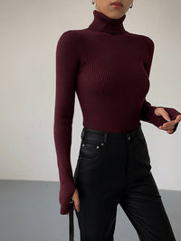 Harper | Pull classique et confortable en maille côtelée, à col roulé
