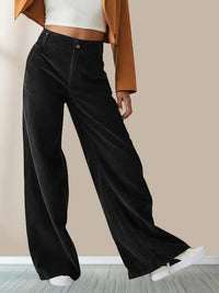 Freya | Pantalon côtelé à jambes larges, confortable et élégant