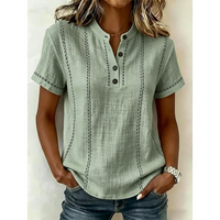 Karin | Klassische und bequeme gestreifte Bluse mit Knopfleiste