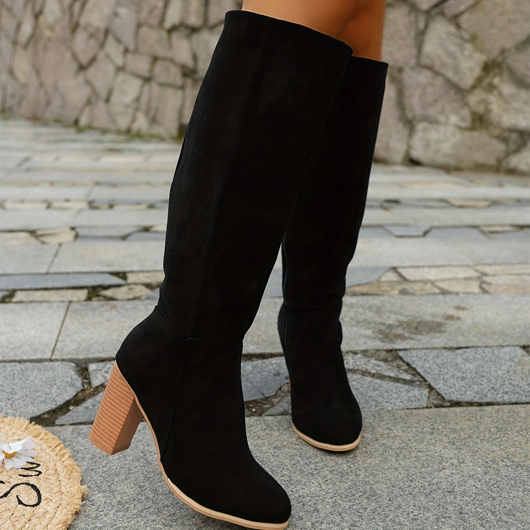 Isabella | Bequeme Western-Cowboystiefel mit weiter Wade bis zum Knie