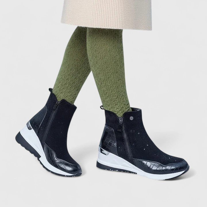 Emma | Bequeme und stilvolle orthopädische Keilabsatz-Stiefeletten