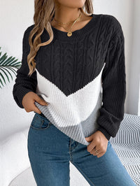 Sienna | Maglione in maglia con motivo chevron, elegante e caldo