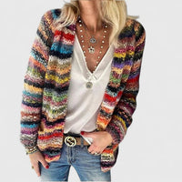Olivia | Comfortable and Multicolor Open-Front Knit Cardigan