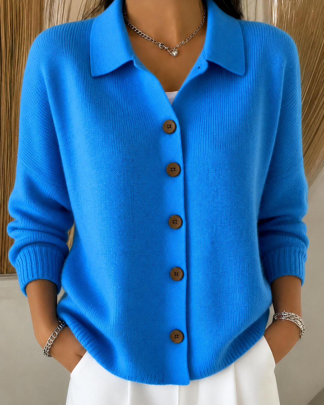 Sienna | Button Collar Cardigan 0