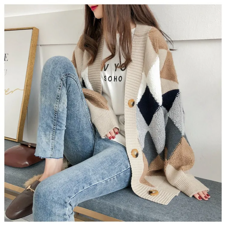 Sofia | Soft And Elegant Oversized Button Knit Cardigan