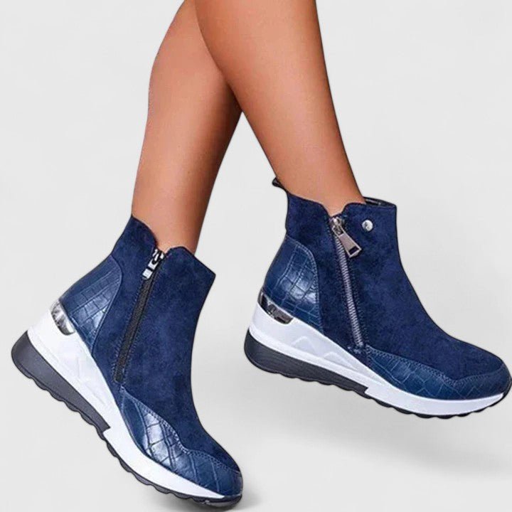 Emma | Bequeme und stilvolle orthopädische Keilabsatz-Stiefeletten
