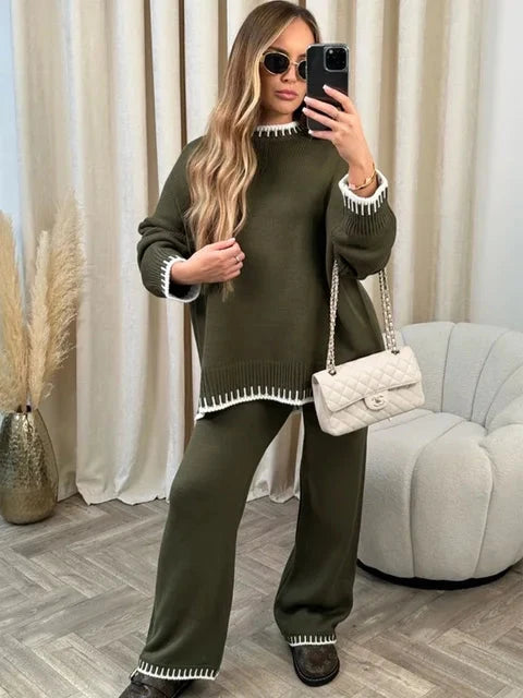 Stella | Completo due pezzi da donna in maglia caldo e alla moda