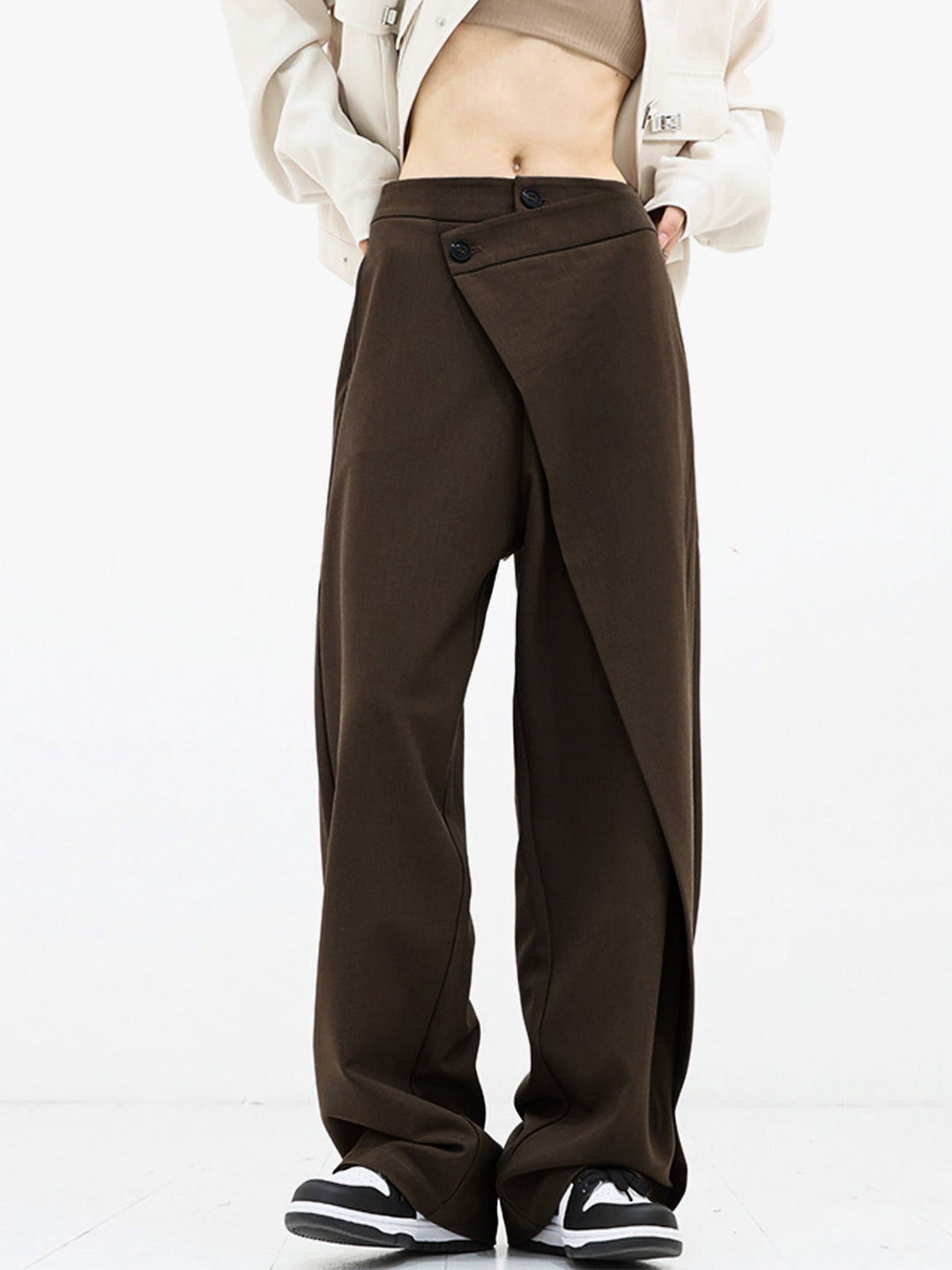 Julia | Edgy And Asymmetrical Wide Leg Pants