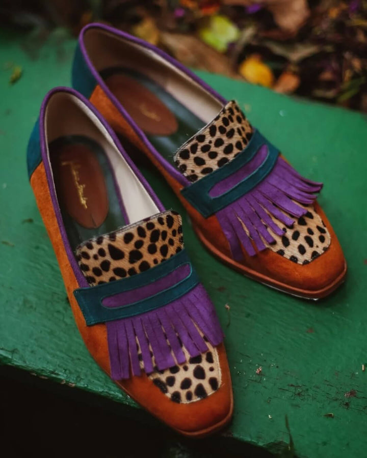 Madison | Mocassins audacieux et tendance à franges et imprimé animal