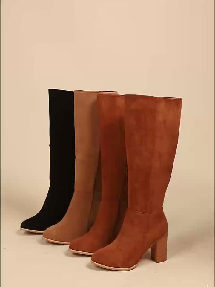 Isabella | Bequeme Western-Cowboystiefel mit weiter Wade bis zum Knie