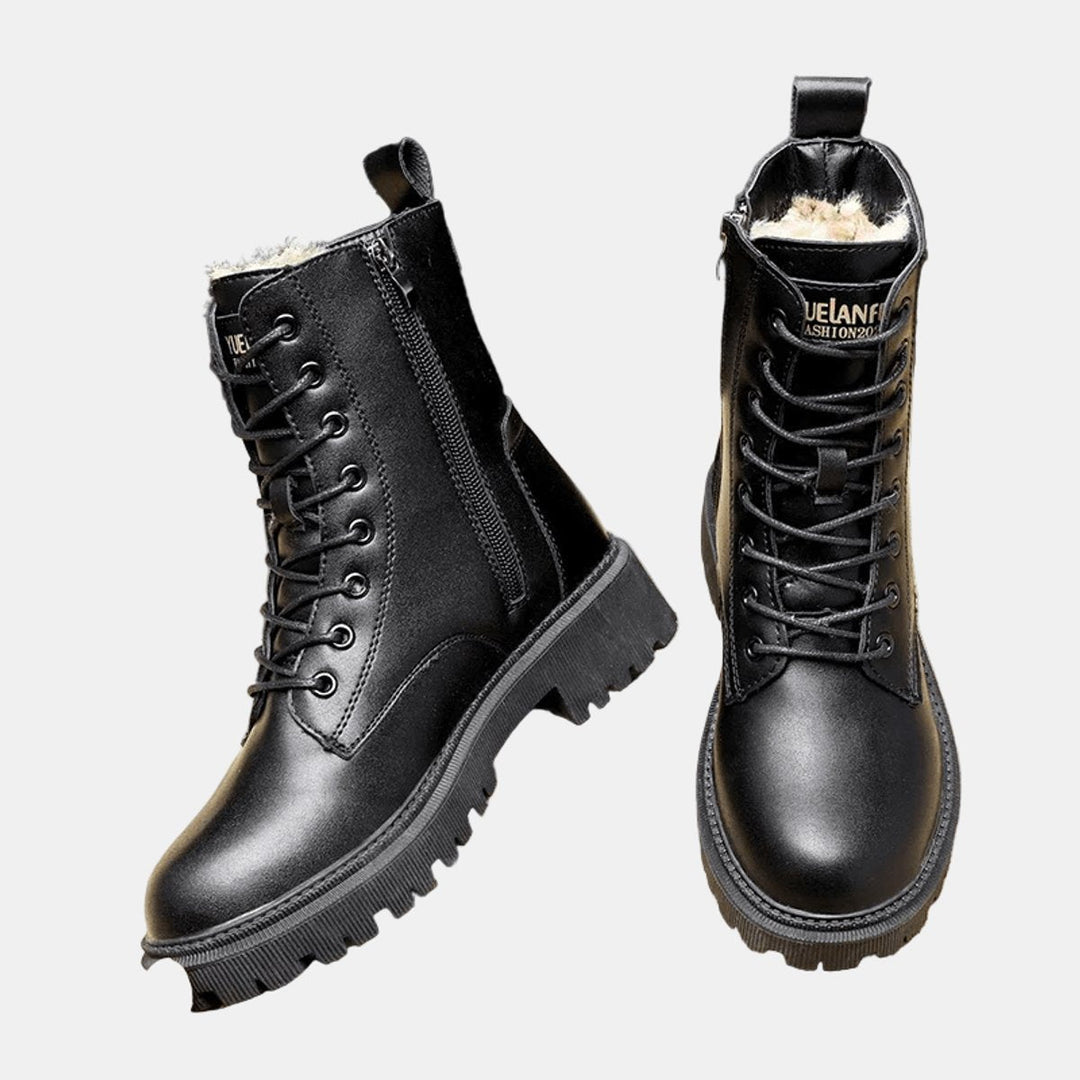 Hazel | Stivali da combattimento caldi ed eleganti con fodera in pile