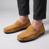Lucas | Mocassins sophistiqués haut de gamme à enfiler en daim