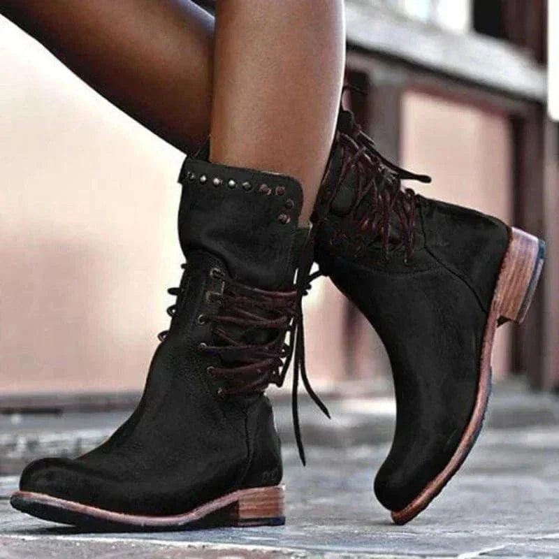 Sienna | Rustikale Western-Schnürstiefeletten