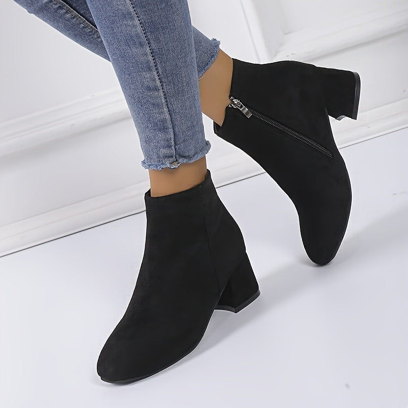 Daniela | Moderne Chelsea-Stiefelette in Wildlederoptik