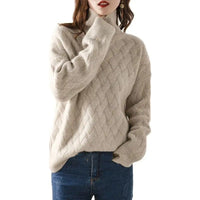 Amelia | Maglione a collo alto in cashmere elegante e lussuoso