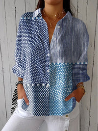Lisa | Elegante und vielseitige Patchwork-Bluse für Damen